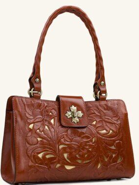 Patricia Nash Women's NWT ROSINA Satchel - Italian Leather Tan MSRP $229